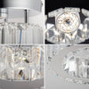 Mini Crystal Chandelier Big Crystal Ceiling Lamp Round LED Pendant Light for Hallway Stairecase (Dimmable)