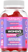 Women's Vitality Multivitamins & Probiotics Gummy | Contains 19 Active Nutrients | Mixed Fruit Flavour | 60 Vegan Gummies | Gut, Bones, Energy, Hair, Skin, Vision & Immunity by ®