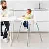 Highchair ANTILOP, White, 15 kg Max Load, Portable, Foldable, for Kid, Aged 6 months to 3 years