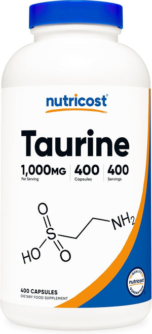 Taurine 1000mg, 400 Capsules