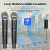 Wireless Microphone System for 2 People, 2.4G Dual Handheld Cordless Metal Dynamic Mic System with Rechargeable Receiver, for Karaoke Singing, Wedding, DJ, Party, Speech, Church, Class Use, 160ft