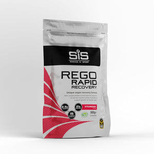 REGO Rapid Recovery Protein Powder, Strawberry Protein Powder with Added L-Leucine, Vitamins and Minerals for Muscle Recovery, 10 Servings, 500g