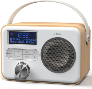 DAB Radio Portable, Bluetooth Speaker, DAB Plus/DAB Radio, FM Radio, Mains Powered or Battery Powered, Portable Bluetooth Speaker, USB Charging for 10 Hours Playback