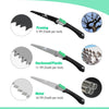 Pruning Saw, Folding Hand Saw with Secure Lock, 3 Blades Made of Cr-V and 65Mn, for Wood, Bone, PVC, Tree Pruning, Camping, Hunting, Non-Ferrous Metal, Solid TPR Soft Grip and Portable Pouch