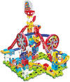 Marble Rush Adventure Park Challenge, Construction Toys for Kids with 10 Marbles and 96 Building Pieces, Electronic Marble Run, Colour-Coded Building Toy, 4 Years +