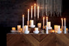 Flameless Flickering Taper Candles with 2 Remote Controls and Timer, Real Wax 3D Wick Light Window Candles Battery Operated Pack of 8, Christmas Home Wedding Decor(White, 0.78 X 9.64 Inch)