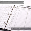 Pukka Pad,  Visitors Record Book – Refillable 3 Ring Binder with 50 Sheets, 2000 Entry Spaces, Black