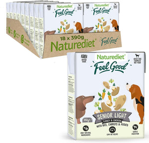 - Feel Good Wet Dog Food, Natural and Nutritionally Balanced, Senior-Lite, 390g (Pack of 18)