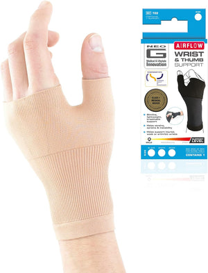 Wrist and Thumb Support for Arthritis, Joint Pain, Tendonitis, Sprain - Wrist Brace Wrist Compression Hand Support - S - Beige