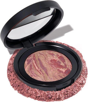 LAURA GELLER NEW YORK Baked Blush-n-Brighten Marbleized Blush- Raspberry Creamy Lightweight Matte Finish