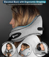 Travel Pillow - Memory Foam Neck Cushion - Flight Pillow | Support Neck Pillow for Travel | Travel Neck Pillow for Airplane with Carry Bag & Clip | Flying Travel Essentials (Grey - Regular)