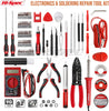 90 Piece Electronics & Soldering Repair Tool Set Kit with Multimeter. for PCBs, Electrical Circuits, Computers, Gadgets & Drones. All in Portable Box Case