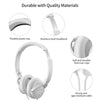 P22 Wired On Ear Headphones No Microphone HiFi Stereo Portable Headphone Lightweight and Foldable Comfortable Fit Noise Isolating White FD71190101