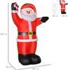 8ft LED Inflatable Air Blown Christmas Santa Claus Outdoor Garden Yard Lawn Christmas Party Xmas Decoration Gift