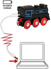 World Rechargeable USB Battery Powered Engine Toy Train for Kids Age 3 Years Up - Wooden Railway Accessories and Add Ons