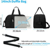 Small Duffle Bag 14 inch Carry On Mini Duffel Bag Lightweight for Travel Gym Sport-Black