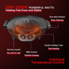 Hot Pot Electric with BBQ Grill Hotpot Chinese Pot Cooker 220V 2200W Korean Barbecue Thai ShabuShabu 2 in 1 Set