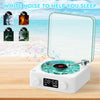 Waves Vinyl Player with Light-Up Design & Bluetooth Compatibility - 2024 New Model with Aqua Bluetooth Speaker & TF/AUX Modes - Perfect Home Audio Record Player (White)