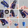 RJ45 Crimp Tool Set - 3-in-1 RJ45 Crimping Tool Kit with 50 PCS CAT6 Pass Through Connectors 50 PCS RJ45 Cat6 Protection Covers RJ45 Pass Through Crimp Tool