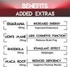 Energy Gummies 60 Guarana Gummies for Men & Women - Guarana Energy Gummies - Strawberry Flavoured Pre-Workout - Gym Supplement - with B12 Vitamins, Lion's Mane and Maca Root