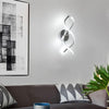 Wall Lamp LED Chrome Modern Elegant Spiral Indoor Wall Lights for Bedside Bedroom Living Room Hallway Wall Lighting Fixture Cool White Light 24W