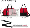 Small Duffle Bag 14 inch Carry On Mini Duffel Bag Lightweight for Travel Gym Sport-Red