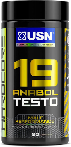 19-Anabol Testo, Testosterone Supplements for Men - 90 Capsules, Boosts Strength Training & Reduces Fatigue, Natural Pre Workout Testosterone Booster, Daily Dietary Supplement