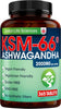 Ashwagandha KSM-66® 2000mg - 365 Vegan Tablets | +5% Withanolides | Pure Highest Concentration Vegan Organic Root Extract, UK Supplier | 6 Month Supply