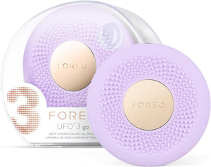 UFO 3 go Travel-friendly Face Mask Skincare Device, Face Moisturiser, Anti-Aging Skincare, Full Spectrum LED & Red Light Therapy, Thermo Therapy, T-Sonic Massage, App-connected, Lavender