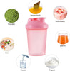 Protein Shaker Bottle,Sports Supplements Shakers Includes Wire Mix Ball Blender Bpa Free Secure Drink Flip Cap 400ml for Fitness Sports Gym Supplement Drinks Bottles (Pink)