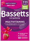 7-11 Years Raspberry Flavour Multivitamins 60 Gummies