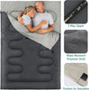 Trail Double Sleeping Bag For Adults, Envelope 2 Season Summer Spring Autumn 250gsm, Outdoor Camping, Lightweight Carry Bag, Storage Pockets, 200cm x 150cm