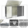 "Secure Outdoor Storage Shed for Bikes and Tools - Spacious, Lockable, and Weatherproof - Ideal for Garden Organization and Protection - Black (105x210x130cm)"