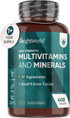 Multivitamin Tablets for Men & Women with 27 Active Multivitamins & Minerals Like Iron, Zinc, & Vitamin D - Peppermint Flavour 400 Micro Tablets - Vegan Multivitamins Nutritional Supplement