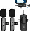 Wireless Microphones, Wireless Lavalier Microphone for iPhone/iOS/Android/PC/Laptop, Plug-Play Bluetooth Microphone, 3 Level Noise Reduction Auto Sync for Recording, Live Streaming, TikTok, YouTube