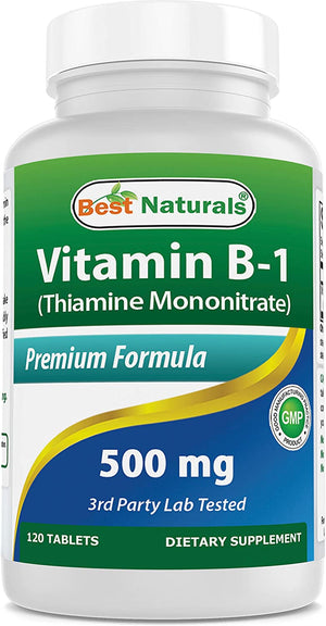 Vitamin B1 as Thiamine Mononitrate 500 mg 120 Tablets (120 Count (Pack of 1))