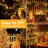 Cluster Christmas Lights Outdoor, 9m 600LEDs Xmas Tree Fairy Lights Mains Powered with 8 Modes/Timer, Waterproof Warm White String Lights Plug in for Garland Outside Indoor Decorations