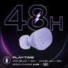 Tune Buds Wireless Bluetooth Earphones, Water-Resistant and Noise-Cancelling Headphones with 48-Hour Battery Life, Purple