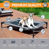 Pet Products Cooling Elevated Dog Bed Outdoor Raised Cot with Washable Breathable Mesh, No-Slip Rubber Feet, Portable Cot Indoor Outdoor, Large Grey/Black Mesh