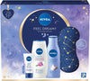 Feel Dreamy Skincare Regime Gift Set, Women's Gift Set Includes Shower Cream, Body Lotion, Night Cream, Lip Balm, and Eye Mask, Beauty Products