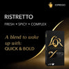 Espresso Ristretto Coffee Pods x10 Intensity 11 (Pack of 10, Total 100 Capsules)