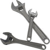 BHADJUST 3 ADJ3 Set of 3 Adjustable Wrenches (8070/8071 / 8072), Grey, 16 degree head angle