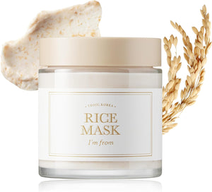 Rice Beauty Mask 3.88 Oz - Gentle Exfoliation with 4.1% Yeoju Rice, Vitamin-Enriched Formula for Smooth and Clear Skin, Natural Glow, and Pore Refinement