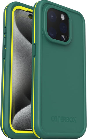 Fre Case for iPhone 15 Pro for MagSafe, Waterproof (IP68), Shockproof, Dirtproof, Sleek and Slim Protective Case with built in Screen Protector, x5 Tested to Military Standard, Green