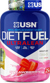 Diet Fuel Ultralean Meal Replacement Shake Powder, Strawberry Flavour - 2kg, High Protein Shake Powdered Drink Mix, Low Calorie Diet & Weight Control Powder, 25g Protein