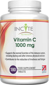 Vitamin C 1000mg | 180 Premium Tablets (6 Month’s Supply) | High Dose Quality Ascorbic Acid | Suitable for Vegetarian & Vegans| Made in The UK by ®