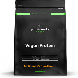 Protein Works - Vegan Protein Powder, Plant Based Protein Shake, Vegan Blend, Gluten Free, 33 Servings, Millionaire's Shortbread, 1 kg