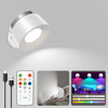 LED Battery Wall Lights, LED Wall Mounted Sconces with Remote, 3 Color Temperatures & 13 RGB & Dimmable Magnetic 360° Free Rotation Rechargeable Wall Lamp Wall Lighting (1 Pack White)