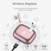 Wireless Earbuds, Bluetooth 5.3 Headphones in Ear with HiFi Stereo Deep Bass, 4 ENC Noise Cancelling Mic Wireless Earphones 40H Playtime, Bluetooth Earbuds Dual LED Display, IP7 Waterproof, Rose Gold