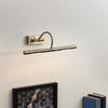 Modern Adjustable Antique Brass Living Room Display Lamp Twin Picture Wall Light - Mains Powered